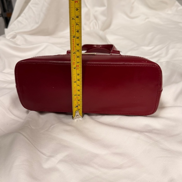 Moschino Redwall Bordeaux Red Wine Patent Leather Top Handle Bag - Picture 15 of 15